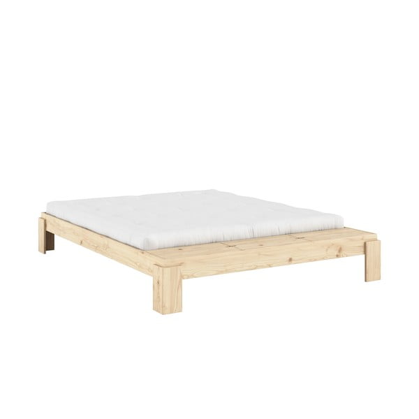 Letto matrimoniale di colore naturale in pino massiccio con rete inclusa 180x200 cm Layers – Karup Design-image-3