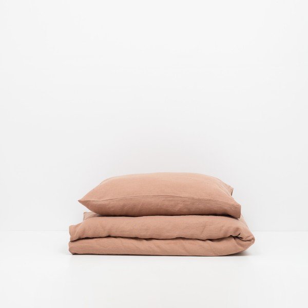 Biancheria da letto arancione per bambini Nature, 70 x 100 cm Cafe Creme - Linen Tales-image-3