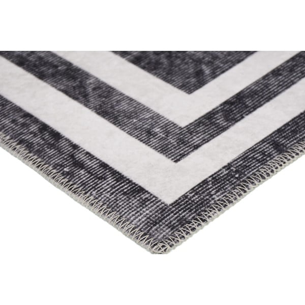 Tappeto lavabile grigio e crema 150x80 cm - Vitaus-image-2