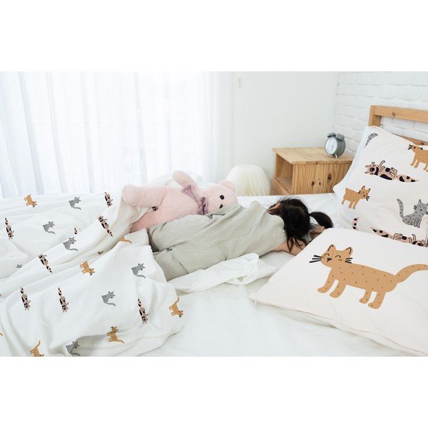 Biancheria da letto per culla in cotone sateen 100x130 cm Cats - Butter Kings-image-1