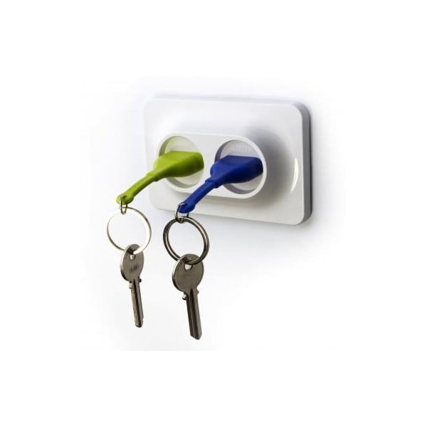 Portachiavi verde e blu &CO Double Unplug - Qualy