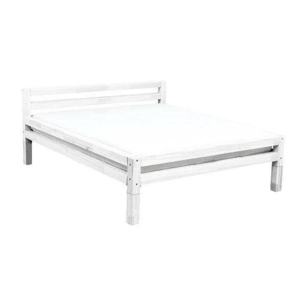 Letto matrimoniale in abete bianco Matrimoniale, 180 x 200 cm - Benlemi-image-3