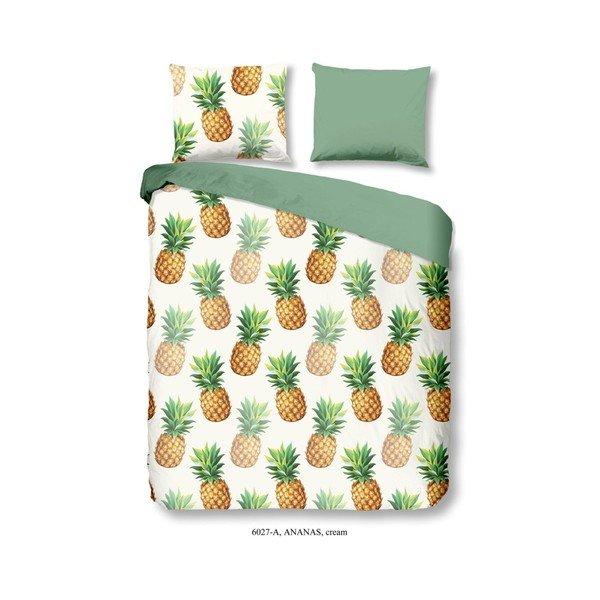 Bavlněné povlečení na dvoulůžko Good Morning Premento Ananas, 200 x 200 cm