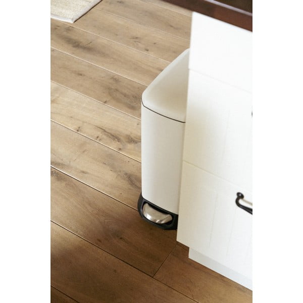 Cestino per la spazzatura color crema in acciaio con pedale 20 l Design – Wenko-image-2