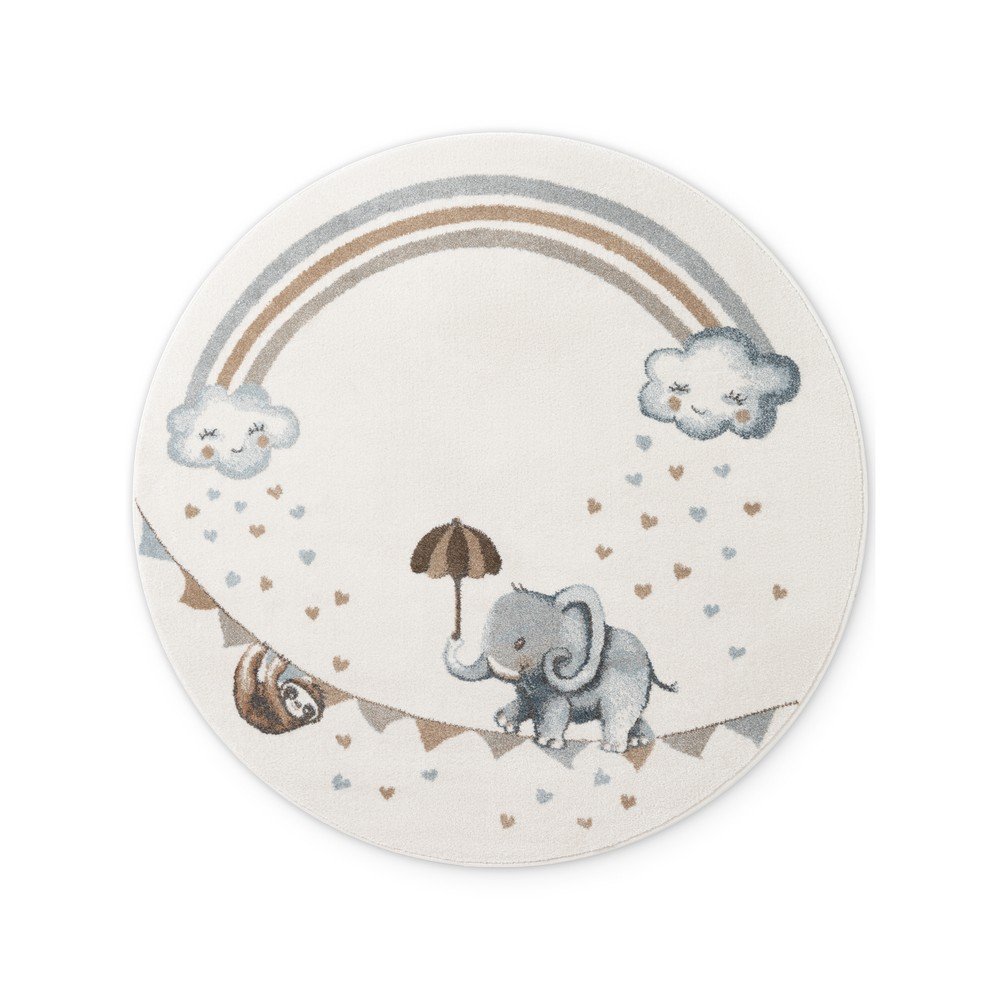 Tappeto per bambini crema ø160 cm Walk like an Elephant Rainbow - Villeroy&Boch | Tappeti per bambini