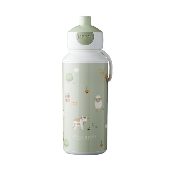 Biberon verde chiaro 400 ml Little farm - Mepal