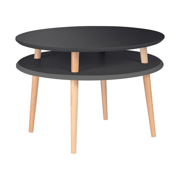 Tavolino da salotto rotondo color antracite ø 70 cm Ufo – Ragaba