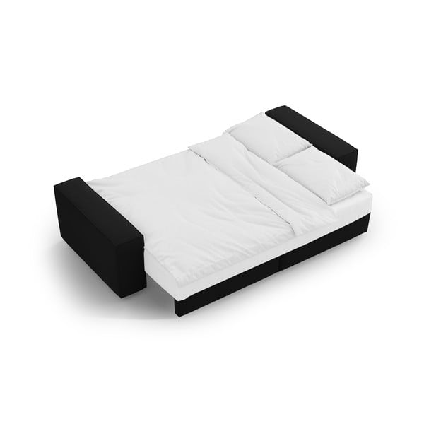 Divano letto nero 247 cm Jodie - Micadoni Home-image-4