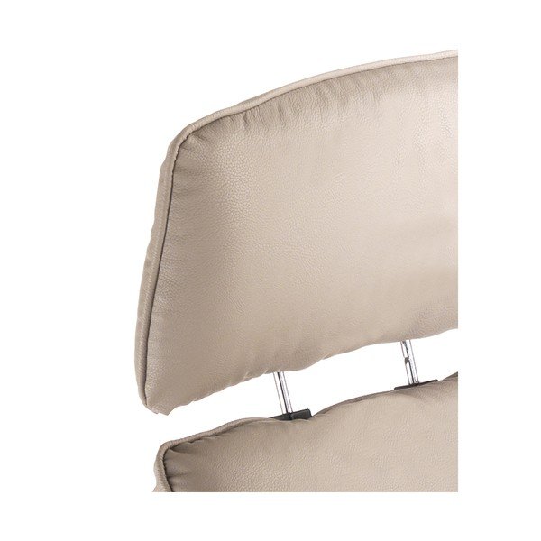 Poltrona girevole beige con pouf Clara - Tomasucci-image-1