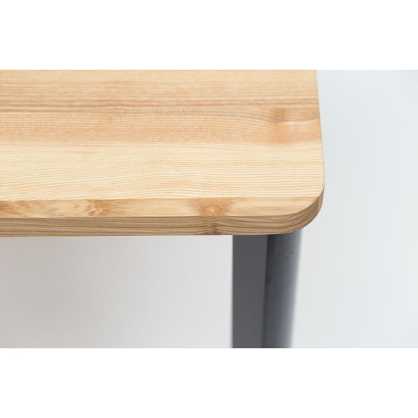 Tavolo da pranzo nero con gambe arrotondate TRIVENTI, 120 x 80 cm Triventi - Ragaba-image-1