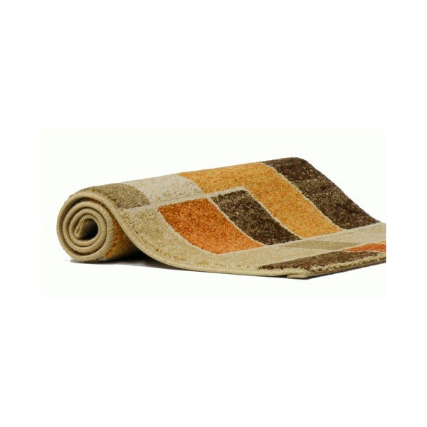Tappeto arancione e beige Nilo, 67 x 250 cm - Universal-image-2
