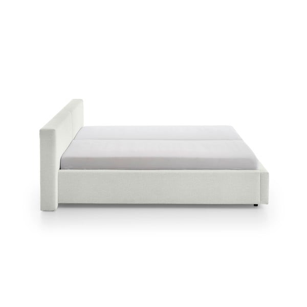 Letto matrimoniale imbottito bianco rete non inclusa 180x200 cm Cube – Meise Möbel-image-4