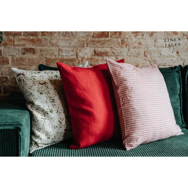 Federa con motivo natalizio 40x60 cm Mistletoe - Linen Tales-image-2