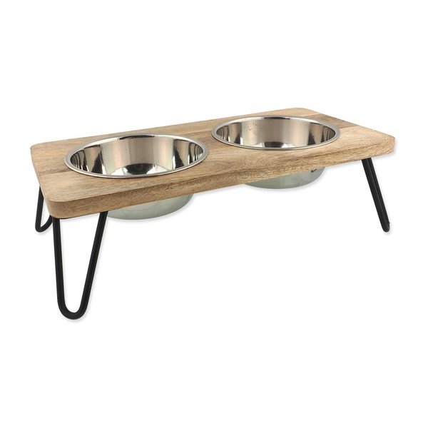 Set di ciotole con supporto in legno per cane Dog Fantasy – Plaček Pet Products