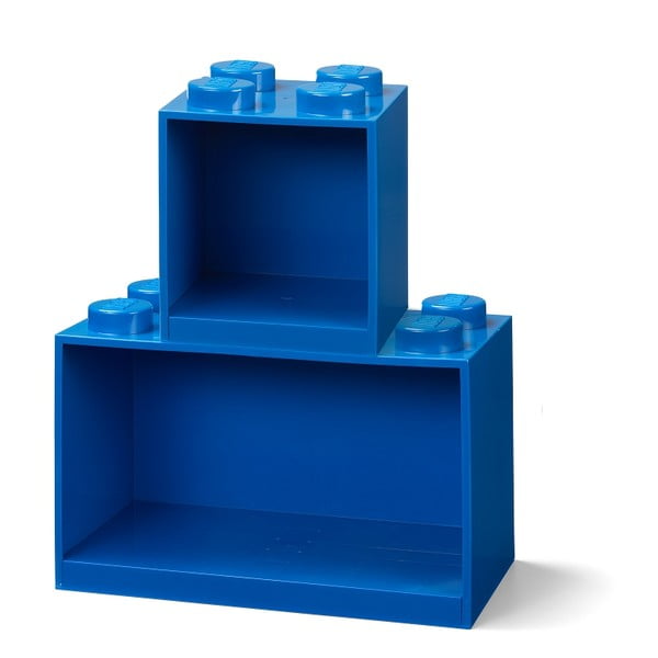 Set di 2 mensole da parete blu per bambini Brick - LEGO®