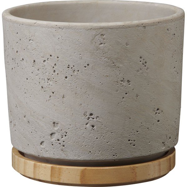 Vaso in ceramica grigia, ø 19 cm - Big pots