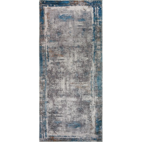 Passatoia blu lavabile 60x150 cm Abstract Colors Blue – Vitaus