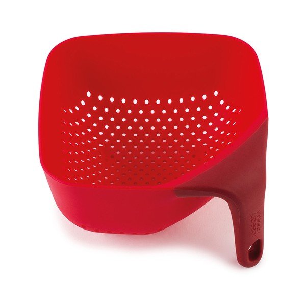 Kubický cedník Square Colander Small, červený