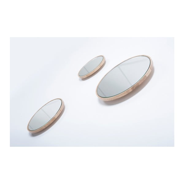 Specchio da parete con cornice in rovere massiccio , ⌀ 22 cm Look - Gazzda-image-4