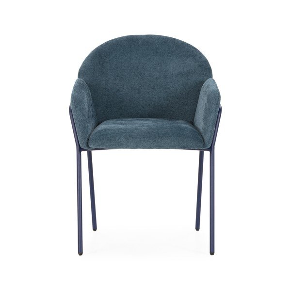 Set di sedie da pranzo blu in imbottito 2 pz Aslin – MOME-image-3