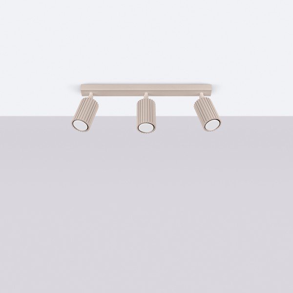 Faretto grigio tortora in metallo 6,5x45 cm Gleam – Sollux-image-2