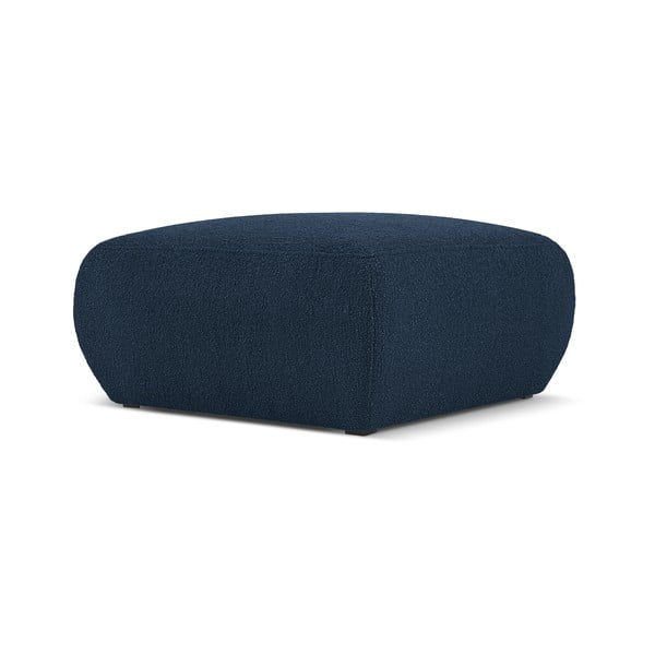 Sgabello in tessuto bouclé blu scuro Molino - Micadoni Home-image-1