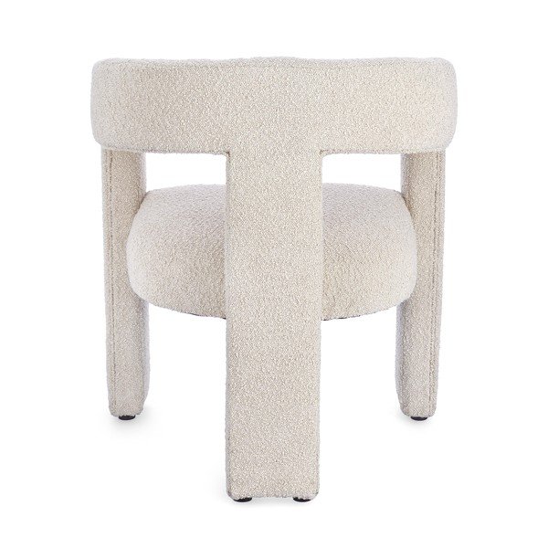 Sedia da pranzo beige imbottito con braccioli Arabella – Bizzotto-image-4