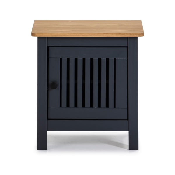 Comodino in legno grigio Bruna - Marckeric-image-2