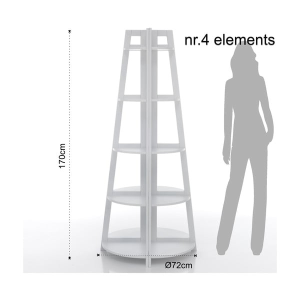 Rohový regál na knihy Tomasucci Varm-image-4