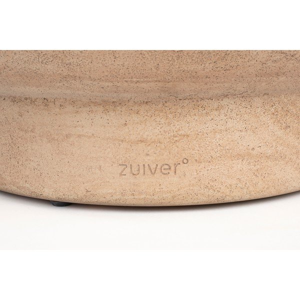 Tavolino da salotto rotondo di colore naturale con effetto pietra ø 80 cm Noble – Zuiver-image-4