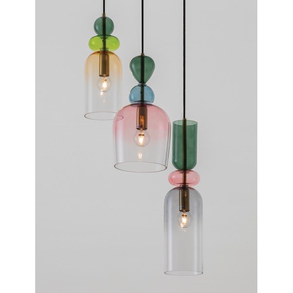 Lampadario dorato in vetro ø 42 cm Murano – Nova Luce-image-1