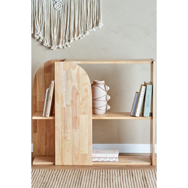 Libreria in legno di caucciù in colore naturale 85x70 cm Alec - Bloomingville-image-4