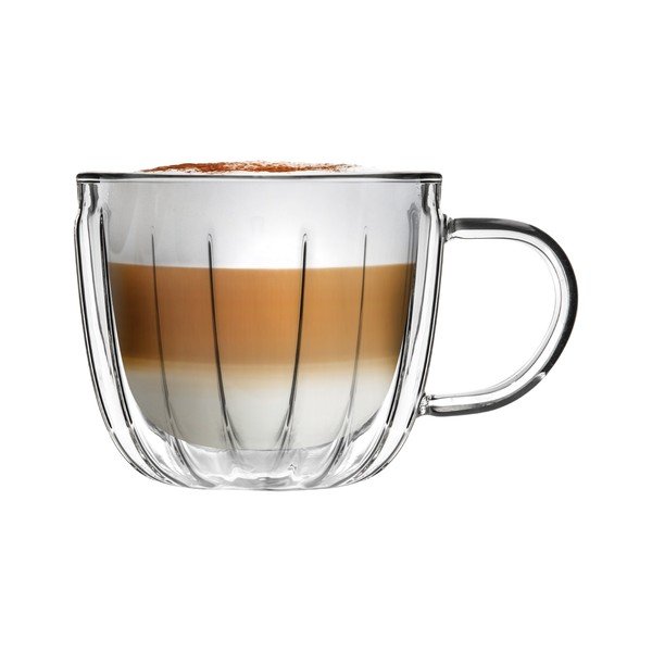 Tazzine in set per cappuccino in vetro 2 pz 350 ml Tulip – Vialli Design-image-4