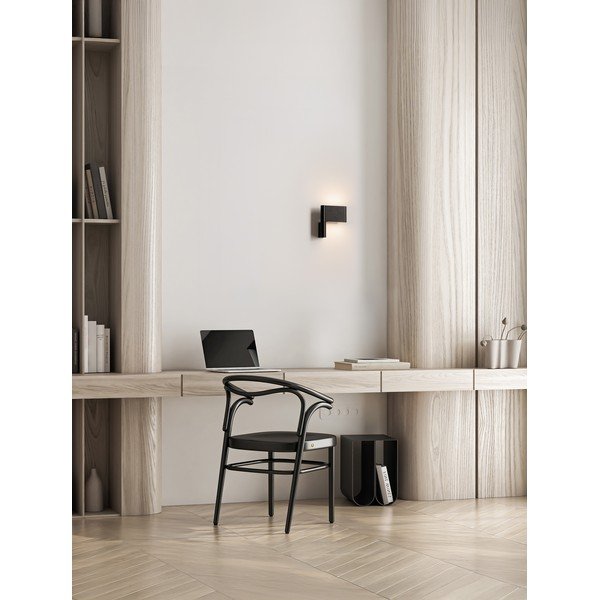 Lampada da parete LED nera opaca in alluminio con struttura flessibile Flusso – Nova Luce-image-1