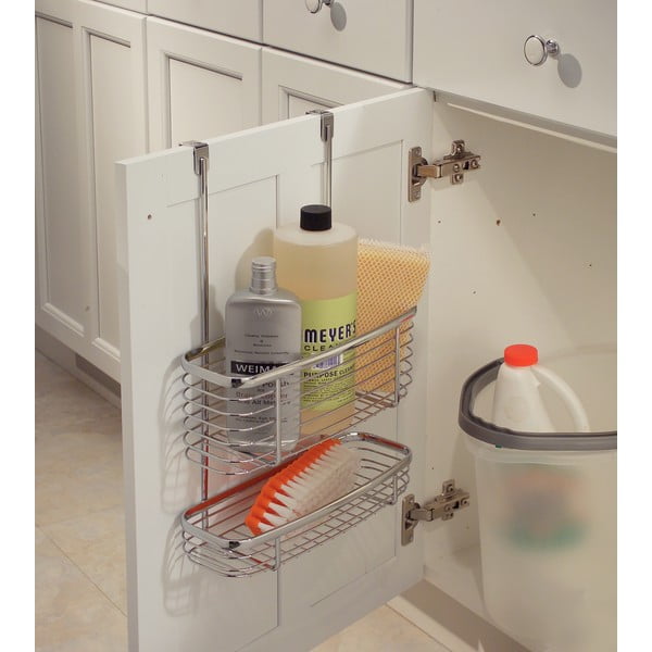 Cestino in metallo per porta da cucina Doppio cestino Axis - iDesign-image-1