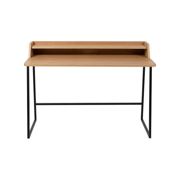 Scrivania in stile segreteria con piano effetto rovere 60x120 cm Giorgio – White Label