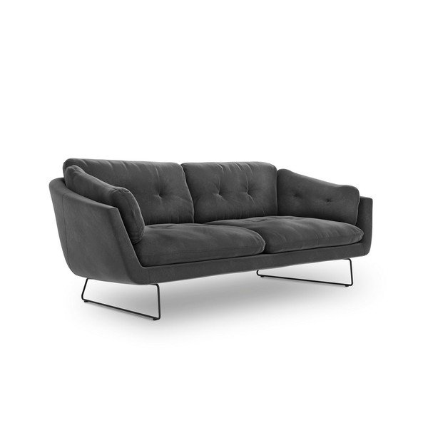Tmavě šedá pohovka se sametovým potahem Windsor & Co Sofas Gravity-image-2