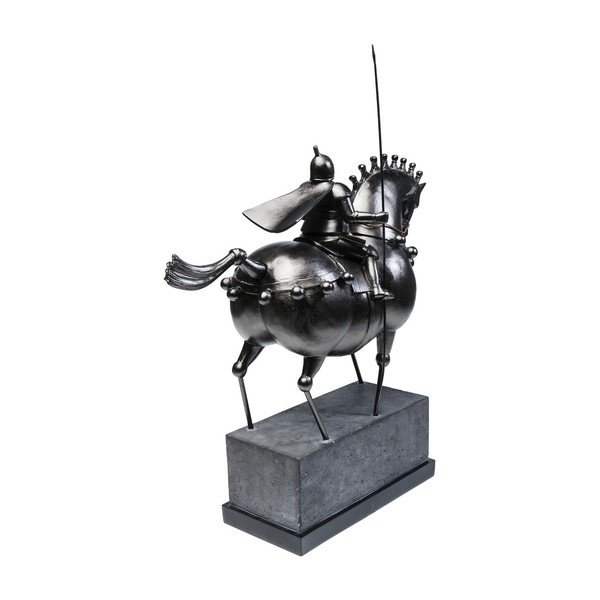 Statua decorativa nera di cavaliere a cavallo Black Knight - Kare Design-image-1