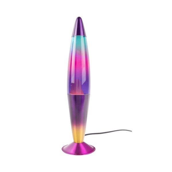 Lava lamp in vetro (altezza totale 41,5 cm) Rainbow Rocket Lava – Leitmotiv