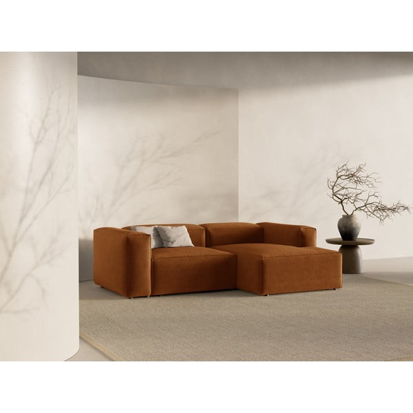 Divano angolare color mattone (con penisola a destra/con chaise lounge) Bergamo – Cosmopolitan Design-image-1