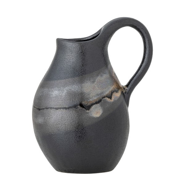 Vaso grigio scuro in gres (altezza totale 15 cm) Alvena – Bloomingville