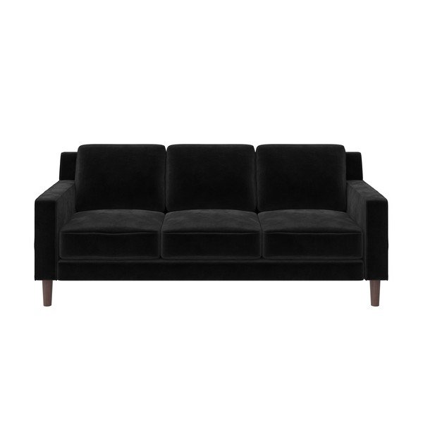Divano in velluto nero 83 cm Brynn - Støraa