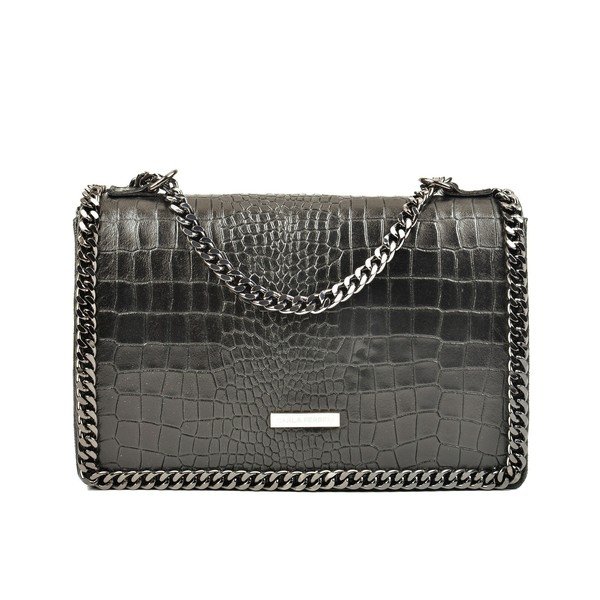 Borsa a catena in pelle nera - Carla Ferreri