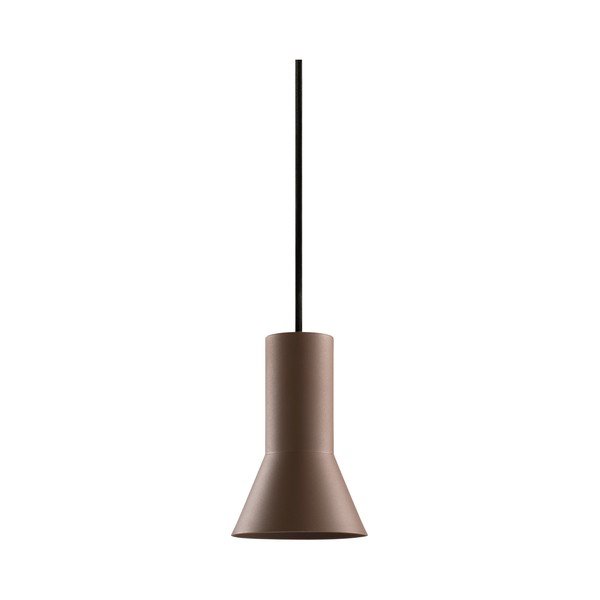 Lampadario marrone in alluminio con intensità regolabile ø 10 cm Evan – Jotex