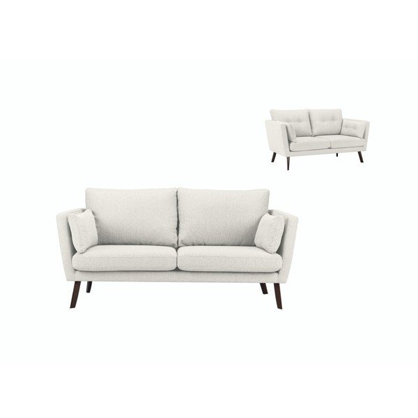 Divano a 3 posti beige chiaro Elena - Mazzini Sofas-image-1