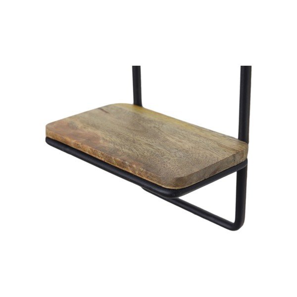 Portabottiglie da parete nero in legno di mango per 4 bottiglie - HSM collection-image-4