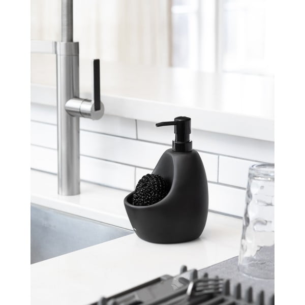 Dispenser per sapone nero in ceramica 590 ml Joey – Umbra-image-2