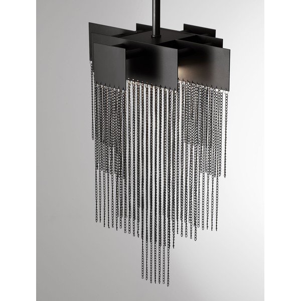 Lampadario LED nero opaco in acciaio con intensità regolabile Revια – Nova Luce-image-3