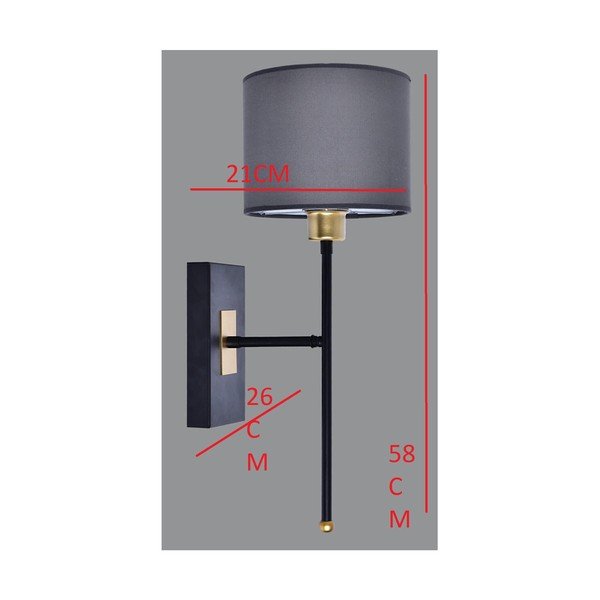 Lampada da parete nera/grigia Sconce T - Magenta Home-image-2
