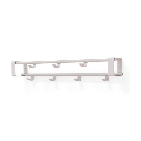 Attaccapanni da parete grigio tortora in acciaio con scaffale 60 cm Rex – Spinder Design-image-3